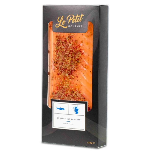SMOKED SALMON HEART 150GR "MANDARINE FLAVOR"